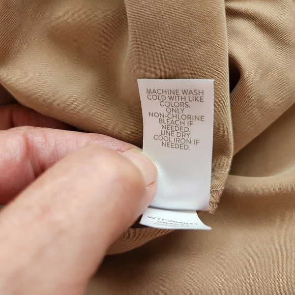 J Jill Sand-Washed Tunic Top Oversized Shirt Size M Long Sleeve V Neck Collar - Picture 7 of 8